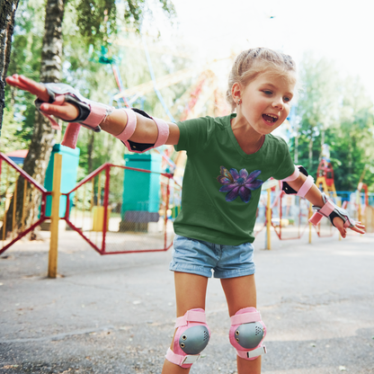 Galaxie Blume mit Schmetterling T-Shirt Kids SK