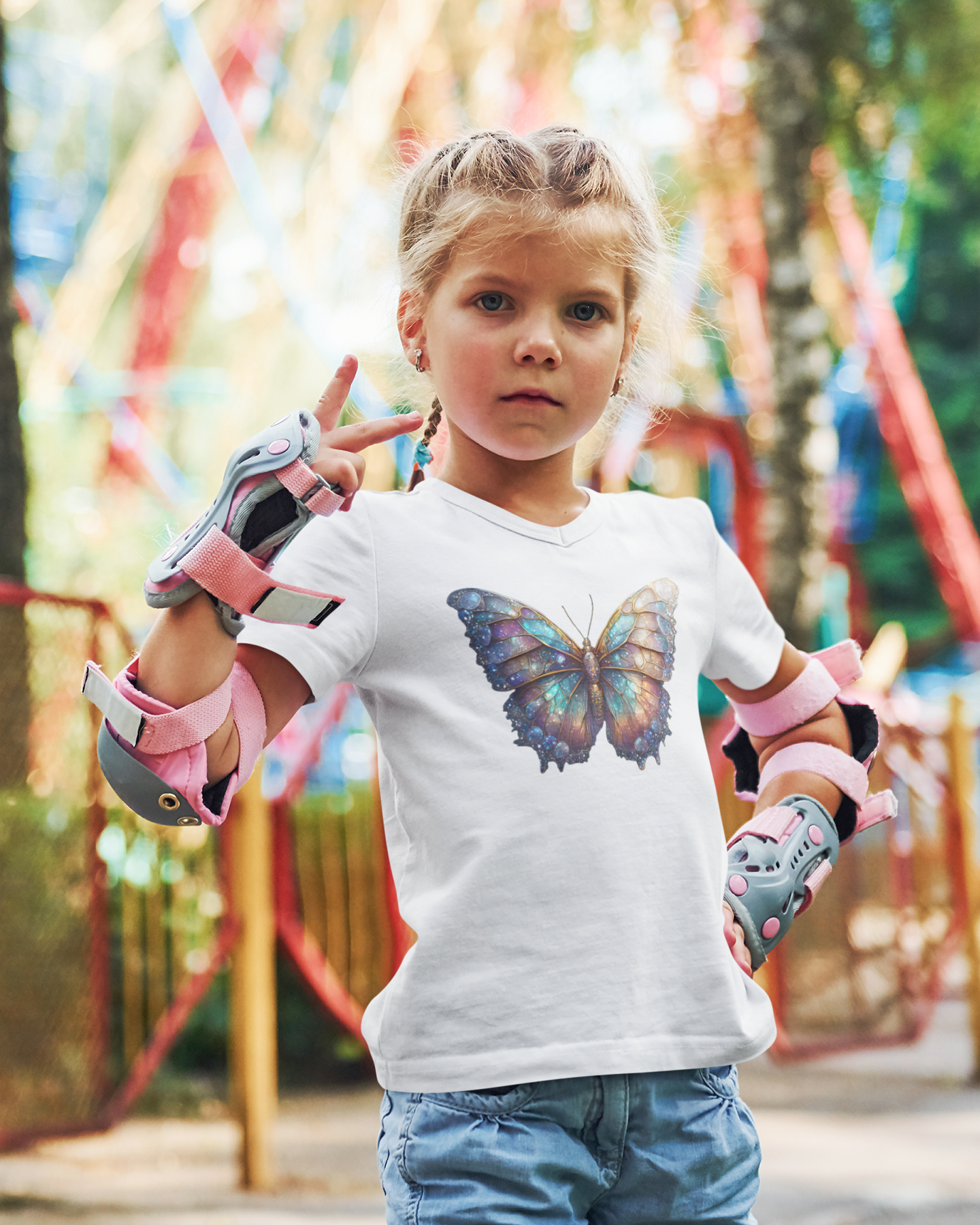 T-Shirt Kids Galaxy Butterfly