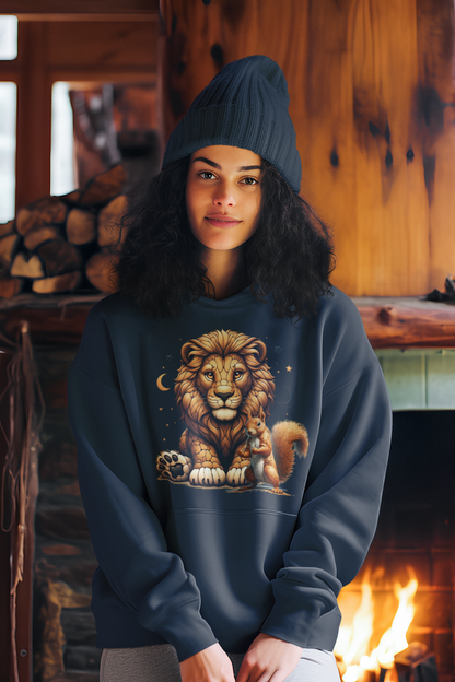 Sudadera con capucha Premium para niños Loewe con ardillas y lunas