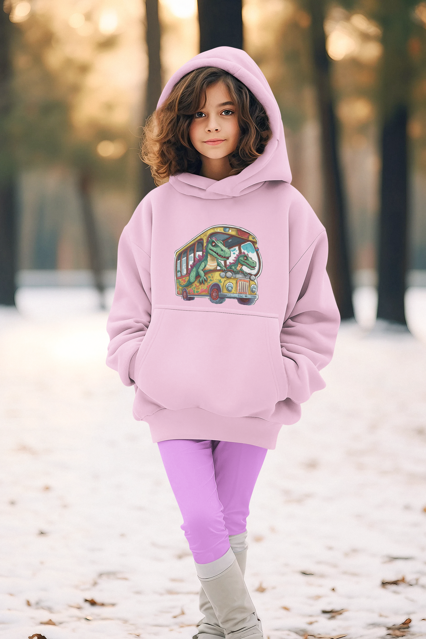 Sudadera con capucha premium para niños Dinobus