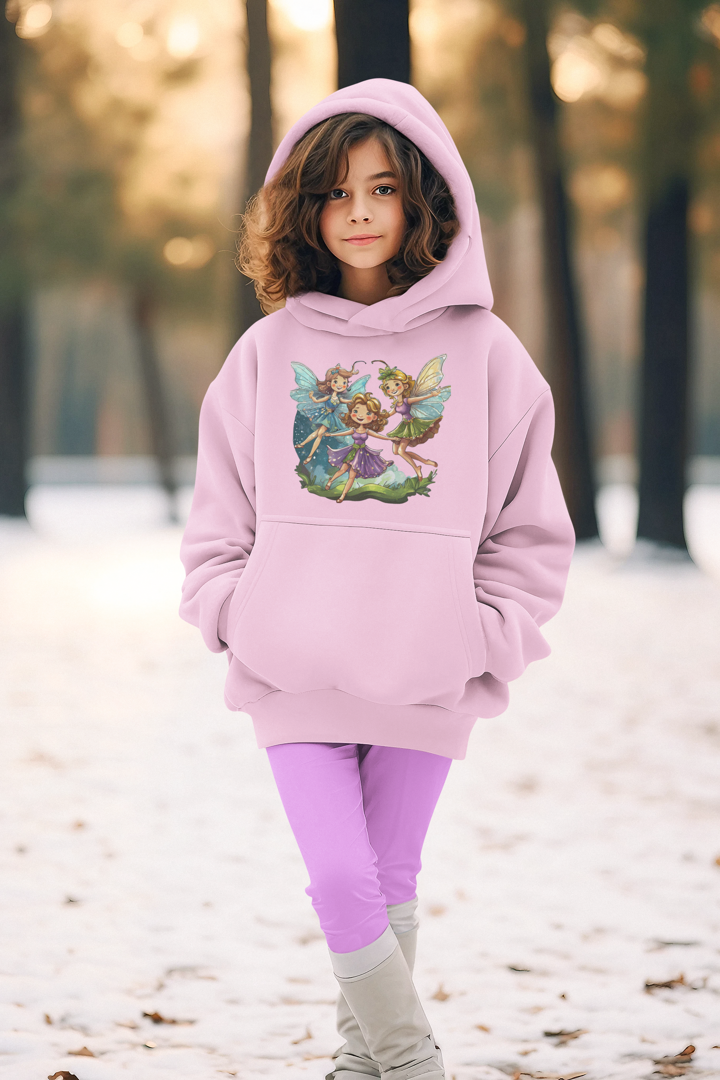 Sudadera con capucha premium para niños Fairy Dance