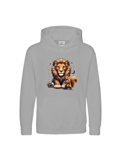 Sudadera con capucha Premium para niños Loewe con ardillas y lunas