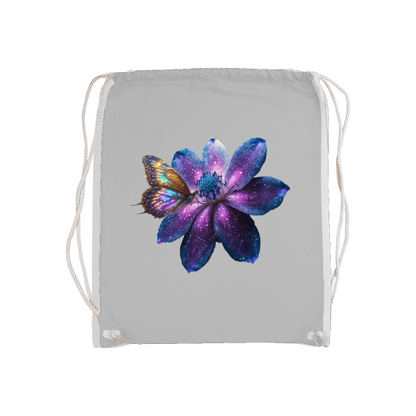 Basic gym bag galaxy flower with butterfly