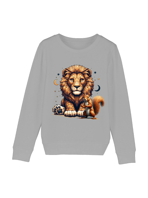 Mini Changer Sweatshirt Loewe mit Eichhörnchen und Monde SK