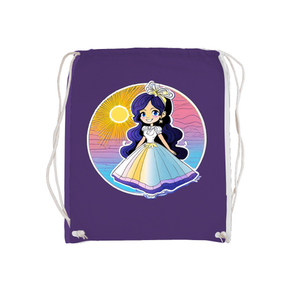 Basic gym bag Princess Sunset with blue shimmer