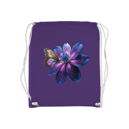 Basic gym bag galaxy flower with butterfly