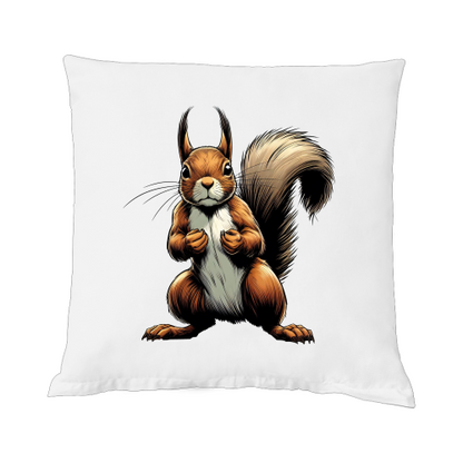 Pillow with ticking squirrel