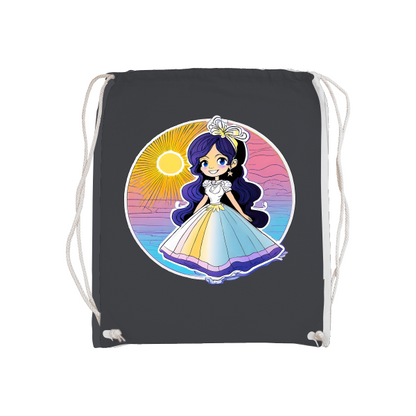 Basic gym bag Princess Sunset with blue shimmer