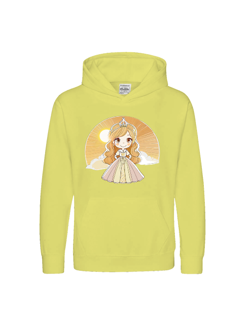 Kids Premium Hooded Sweat Princess Yellow Sunrise