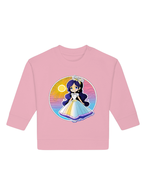 Baby Changer Sweatshirt Princess Sunset with Blue Shimmer