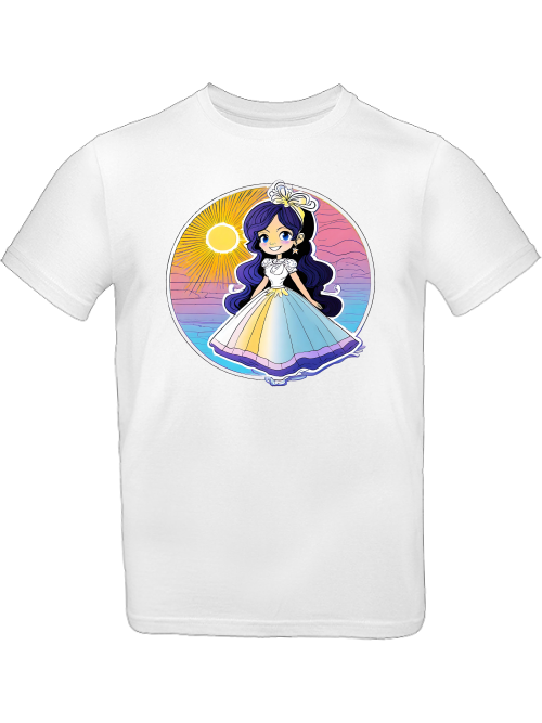 T-Shirt Kids Princess Sunset with blue shimmer