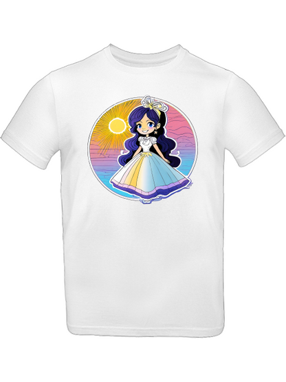 Prinzessin Sonnenuntergang mit Blauschimmer T-Shirt Kids SK