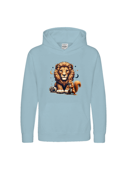 Sudadera con capucha Premium para niños Loewe con ardillas y lunas