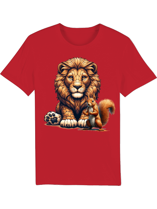 Creator T-Shirt Partner Shirt Lion with Squirrel