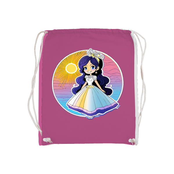 Bolsa de deporte básica Princess Sunset con brillo azul