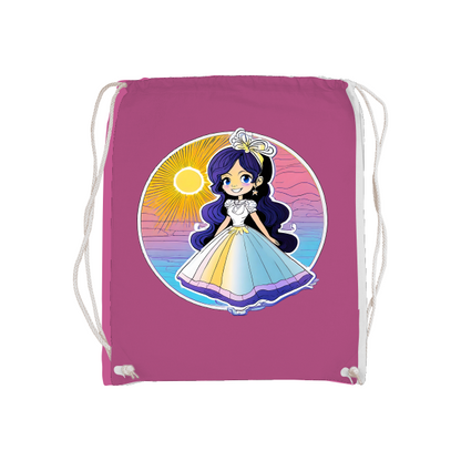 Basic gym bag Princess Sunset with blue shimmer