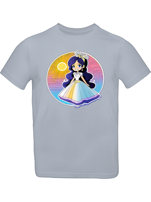 T-Shirt Kids Princess Sunset with blue shimmer