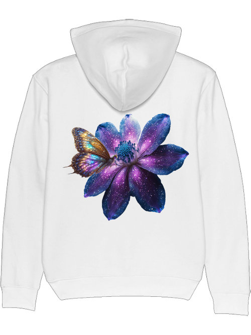 Cruiser Hoodie partner shirt galaxy flower with butterfly backsite