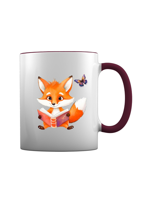 Tasse Fuchs mit Schmetterling