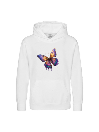 Sudadera con capucha Kids Premium Butterfly en tonos azules