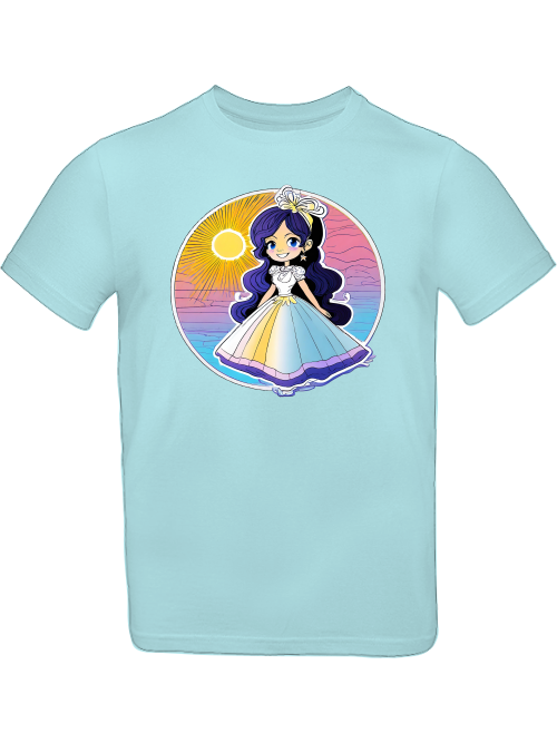 T-Shirt Kids Princess Sunset with blue shimmer