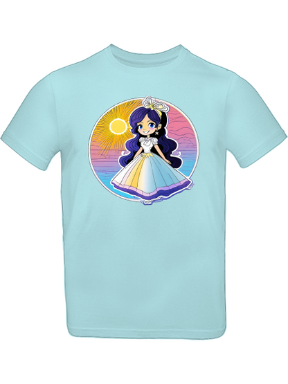 Prinzessin Sonnenuntergang mit Blauschimmer T-Shirt Kids SK