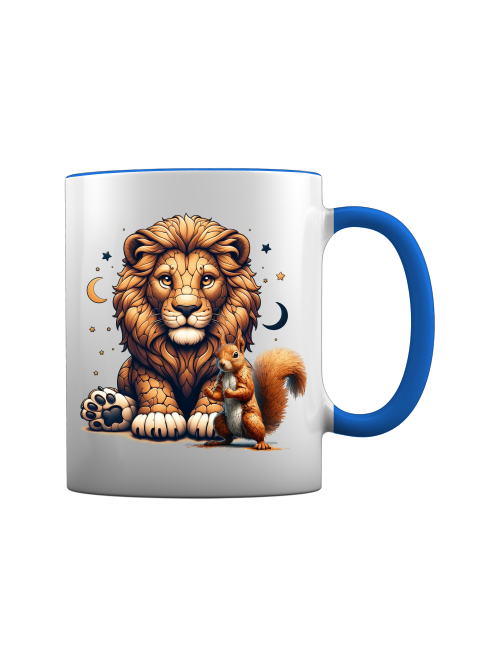 Tasse Loewe mit Eichhörnchen und Monde