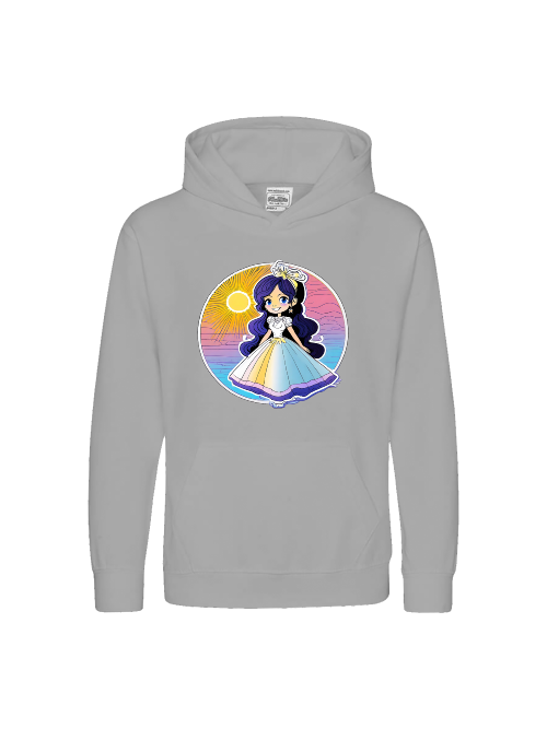 Sudadera con capucha Kids Premium Princess Sunset con brillo azul