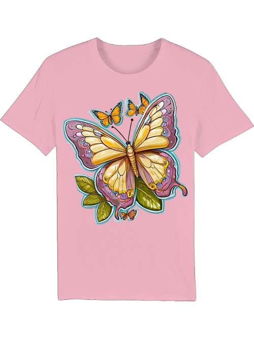 Creator T-Shirt Partner Shirt Butterfly painted with aura