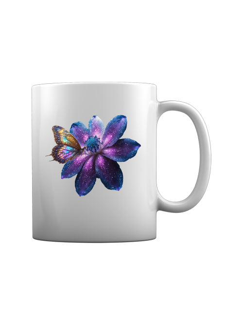 Cup galaxy flower with butterfly