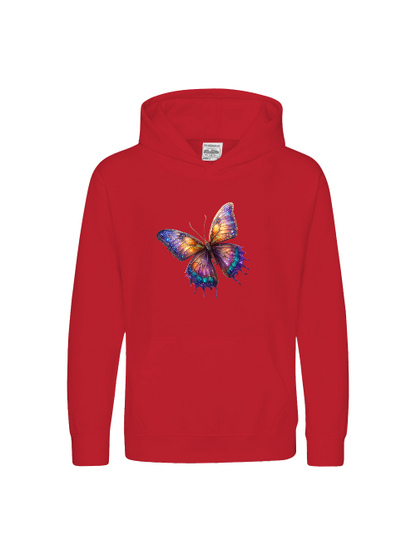 Sudadera con capucha Kids Premium Butterfly en tonos azules