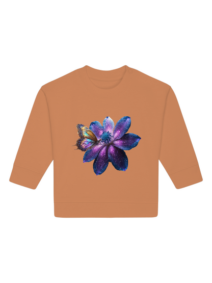 Galaxie Blume mit Schmetterling Baby Changer Sweatshirt SK