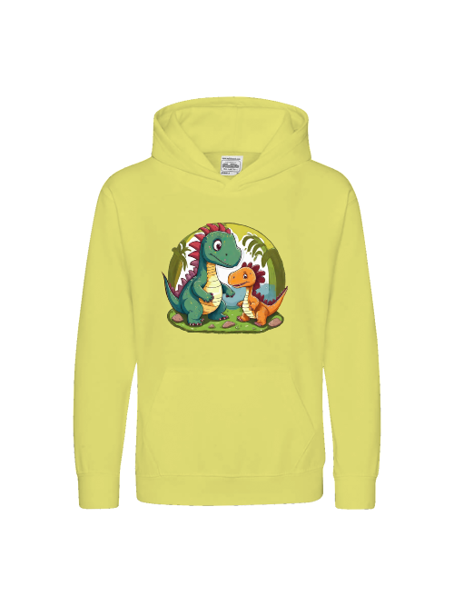 Sudadera con capucha Kids Premium dos dinosaurios