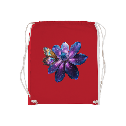 Basic gym bag galaxy flower with butterfly