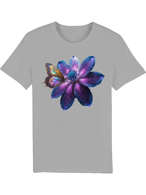 Creator T-Shirt Partner Shirt Galaxy Flower with Butterfly