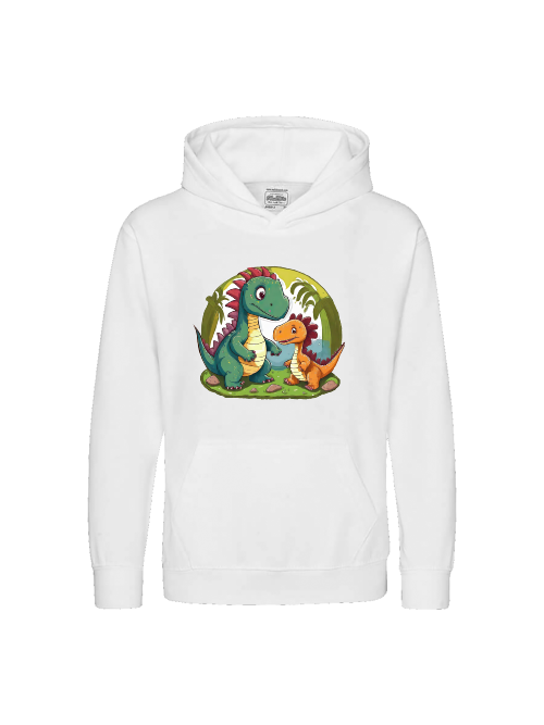 Sudadera con capucha Kids Premium dos dinosaurios