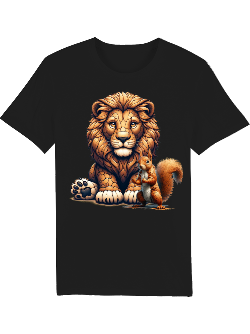 Creator T-Shirt Partner Shirt Lion with Squirrel