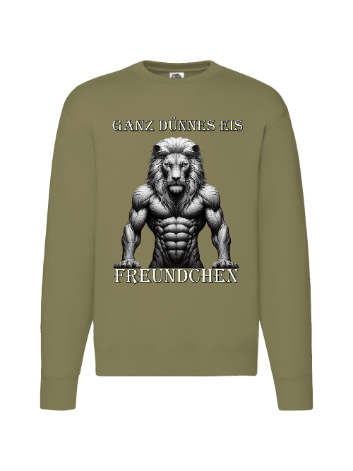 Premium Set-In-Sweat Sweatshirt Partner Shirt Lion Very thin ice front