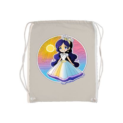 Basic gym bag Princess Sunset with blue shimmer