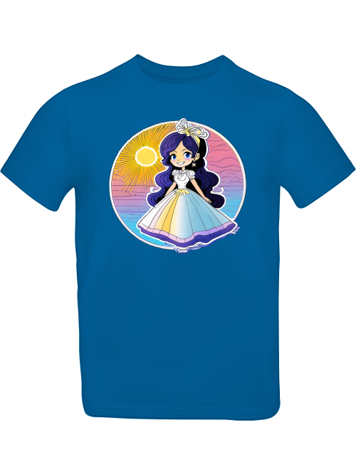 T-Shirt Kids Princess Sunset with blue shimmer