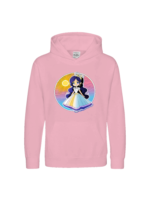 Sudadera con capucha Kids Premium Princess Sunset con brillo azul