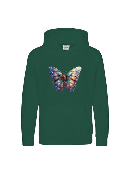 Sudadera con capucha premium para niños Butterfly Gallaxy