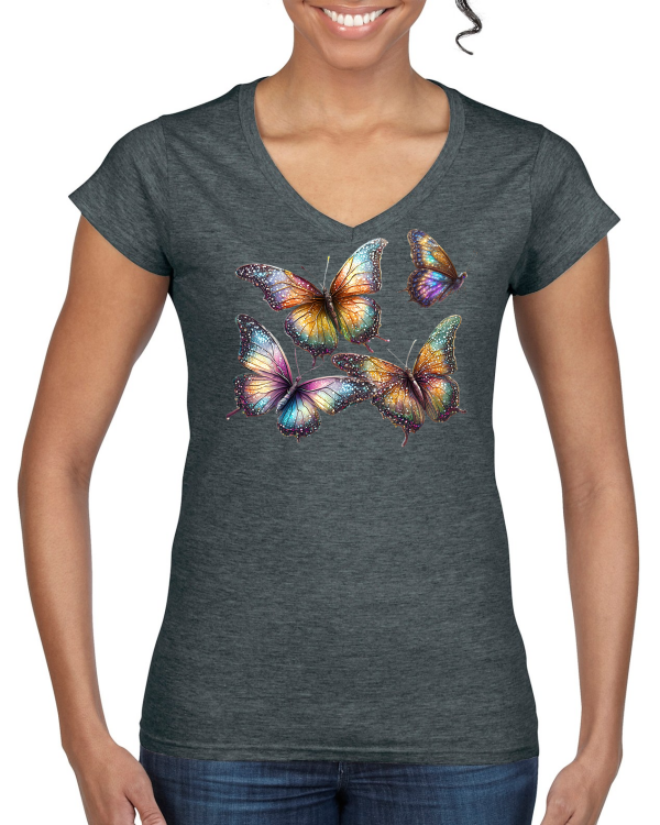 Ladies Softstyle V-Neck T-Shirt Partner Shirt Butterfly Group