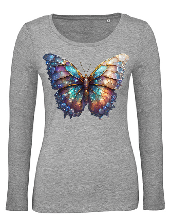 Organic Inspire women Partnershirt Gallaxieschmetterling