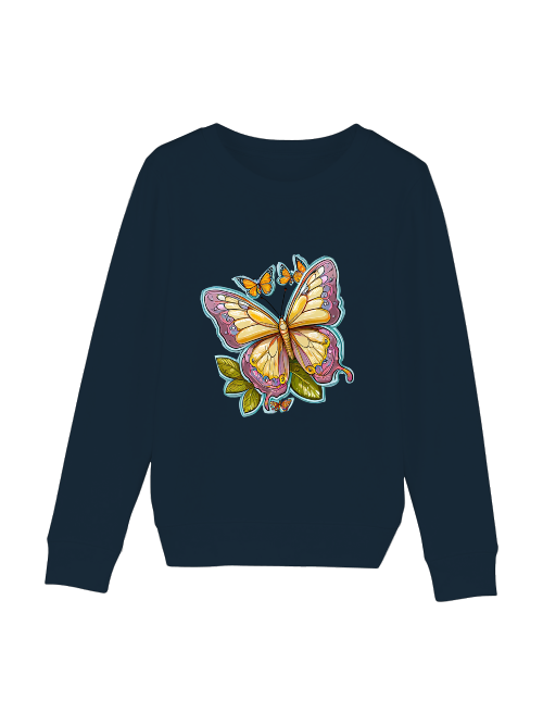 Mini Changer Sweatshirt Schmetterling gemalt mit Aura