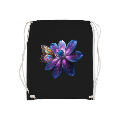 Basic gym bag galaxy flower with butterfly