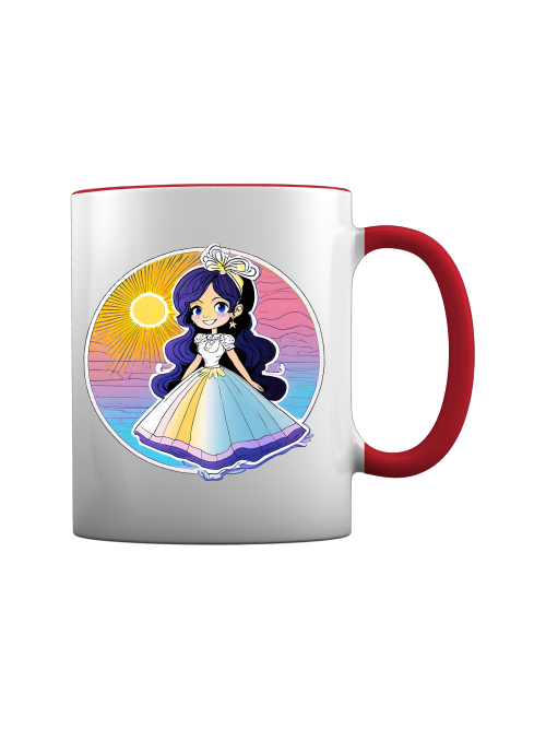 Taza Princess Sunset con brillo azul