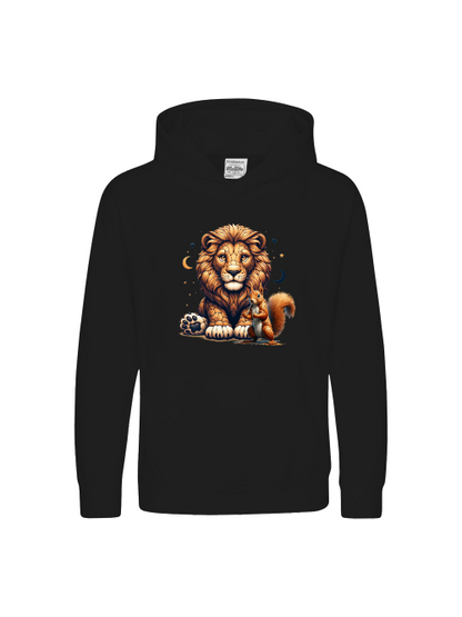 Sudadera con capucha Premium para niños Loewe con ardillas y lunas