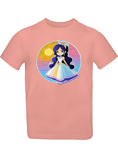 Prinzessin Sonnenuntergang mit Blauschimmer T-Shirt Kids SK