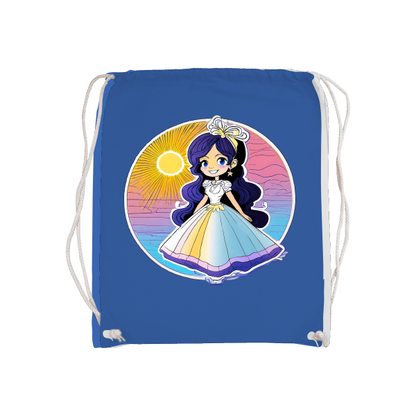Basic gym bag Princess Sunset with blue shimmer